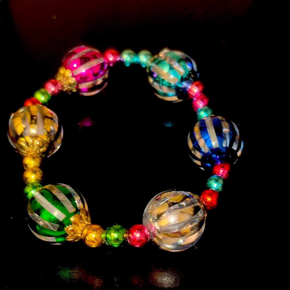 Colorful art glass Beaded Bracelet